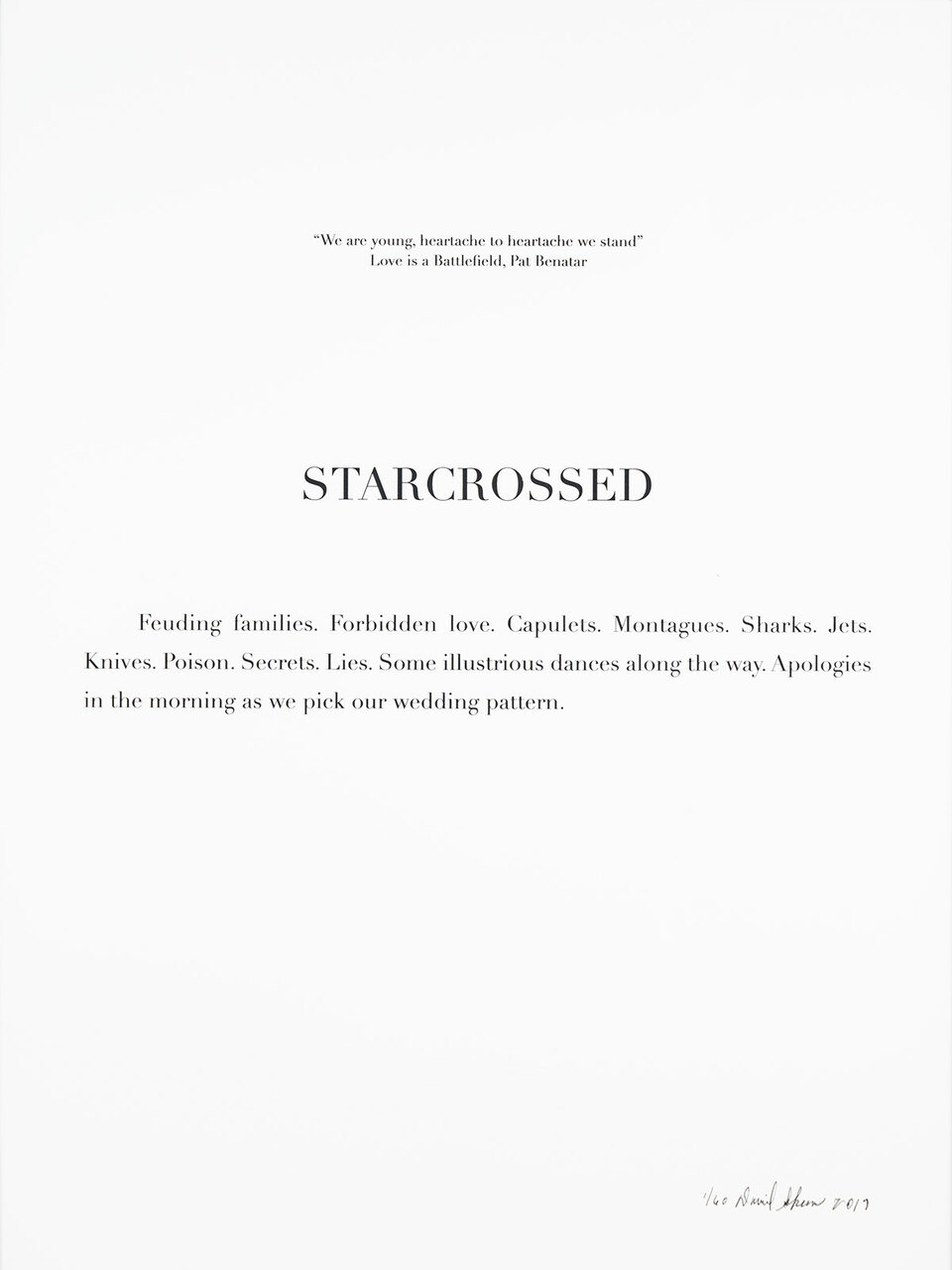 David Skeens, "Starcrossed"