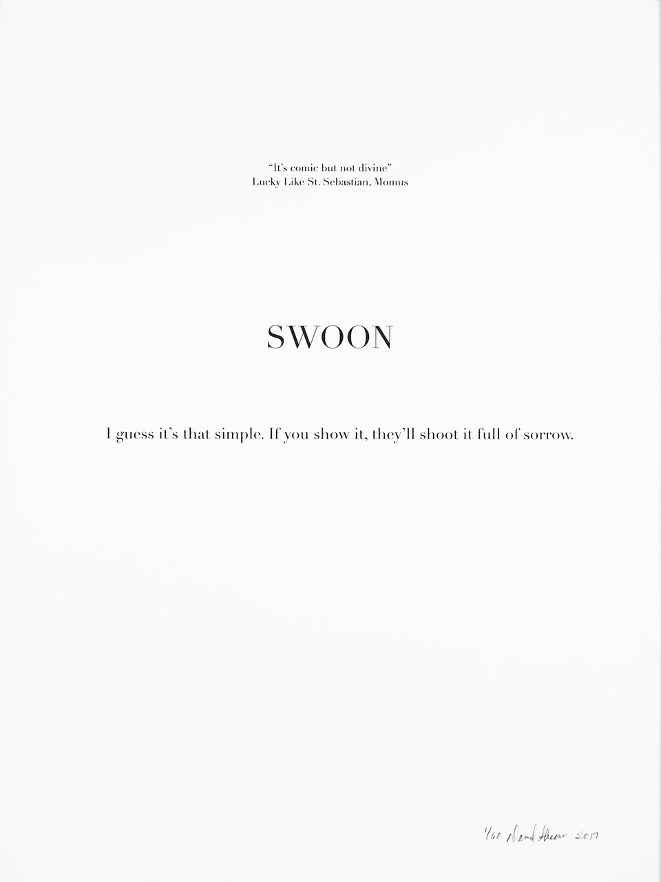 David Skeens, "Swoon"