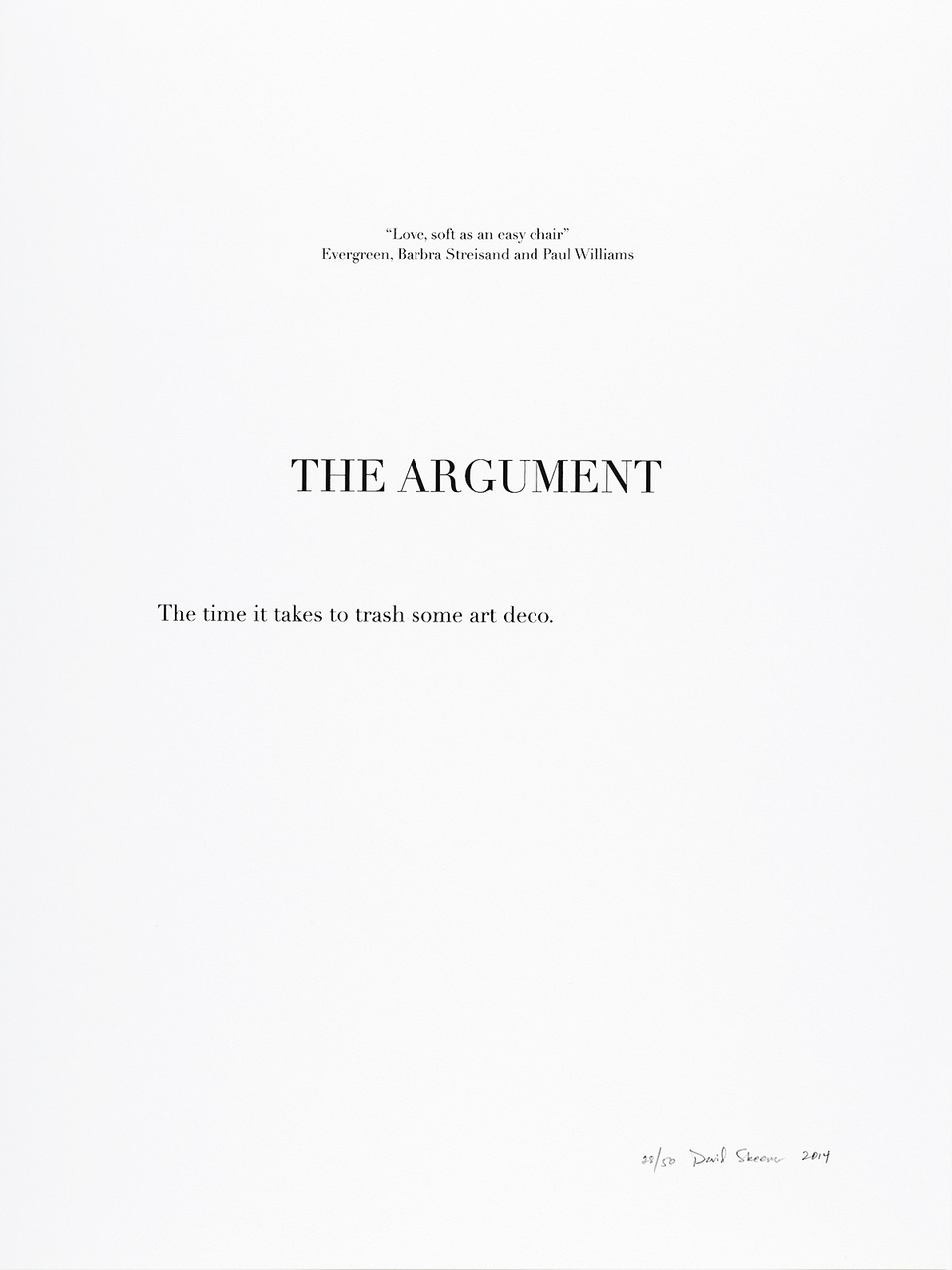 David Skeens, "The Argument"