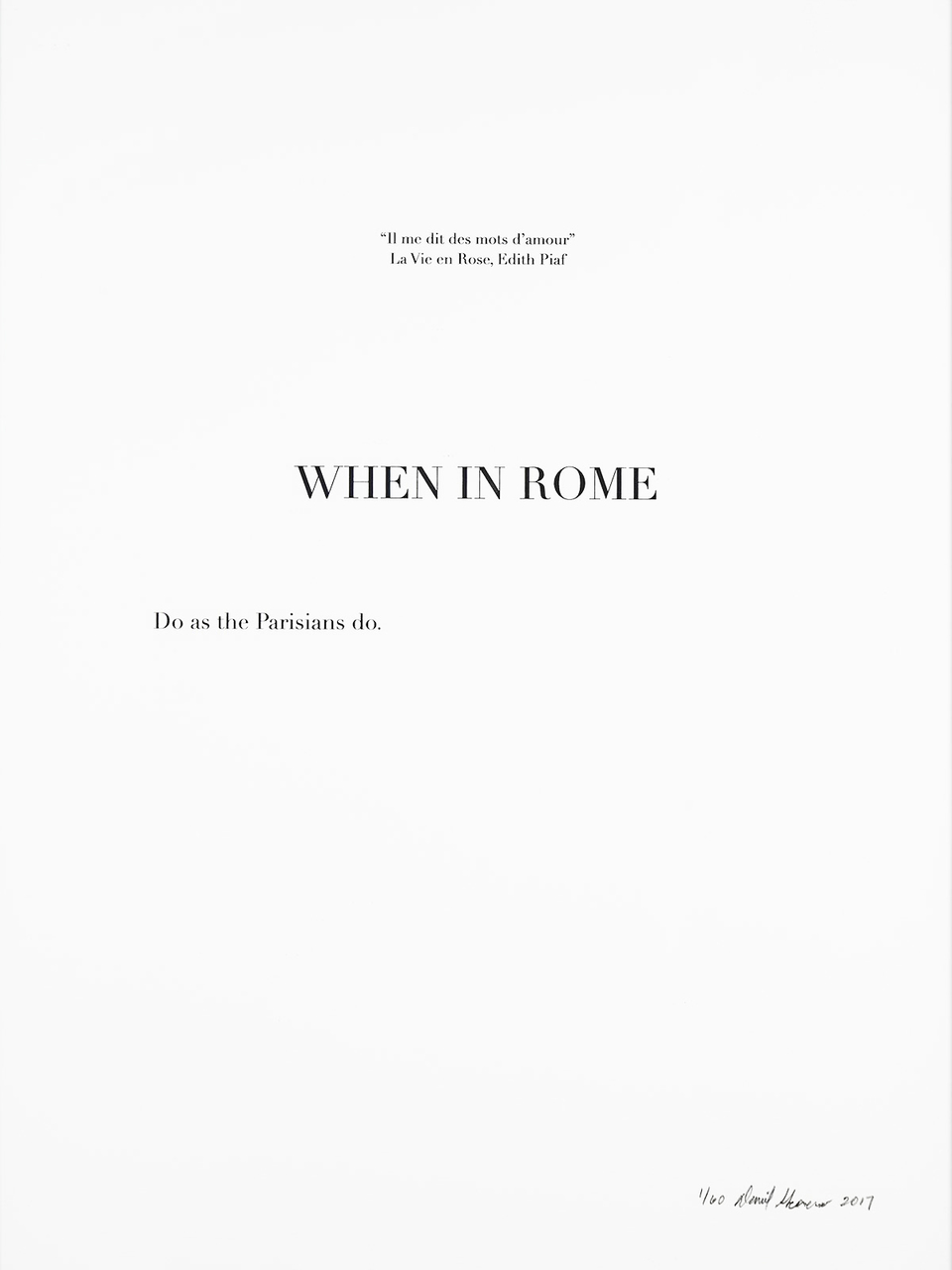 David Skeens, "When In Rome"