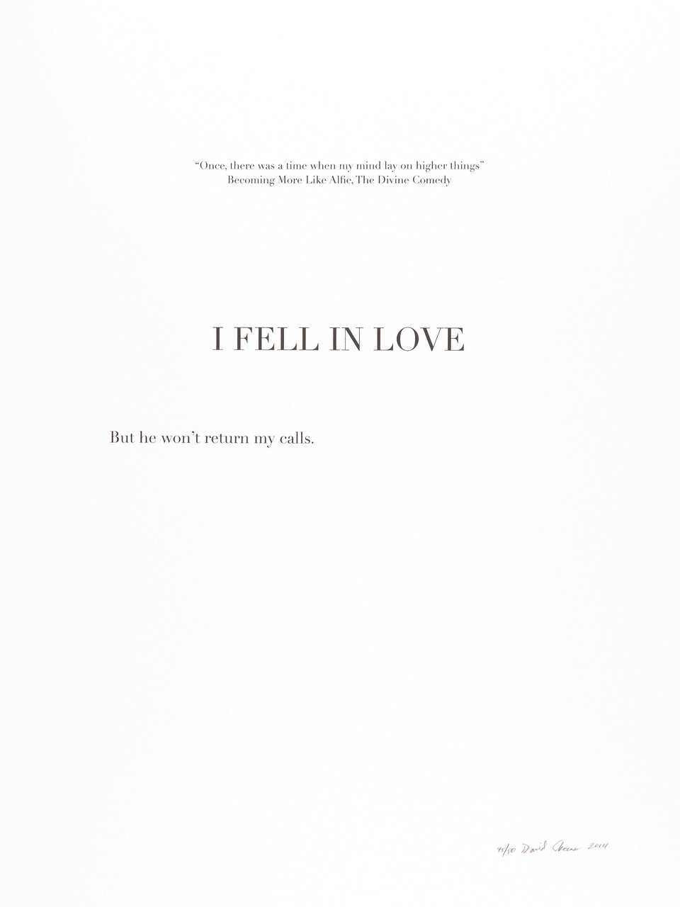 David Skeens, "I Fell in Love"