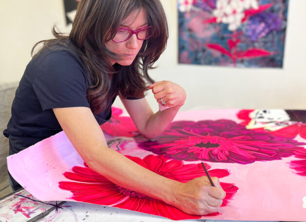 Sarah Fairchild works in her studio