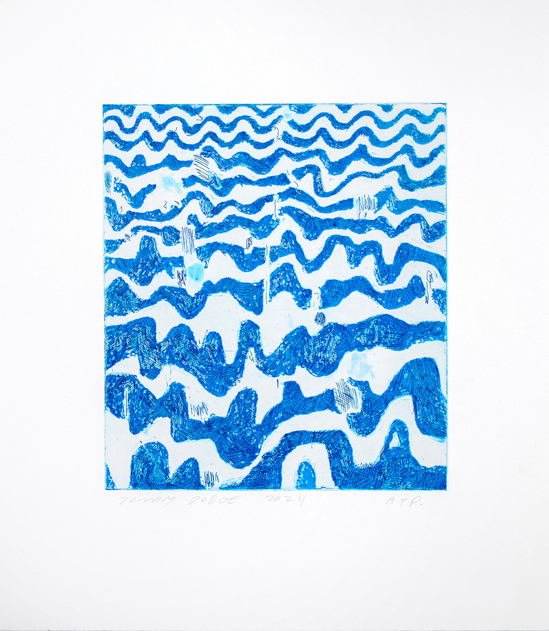 Tomory Dodge, "Untitled (Blue Etching)"